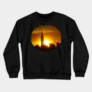 Empire State Building Sunset Circle Crewneck Sweatshirt